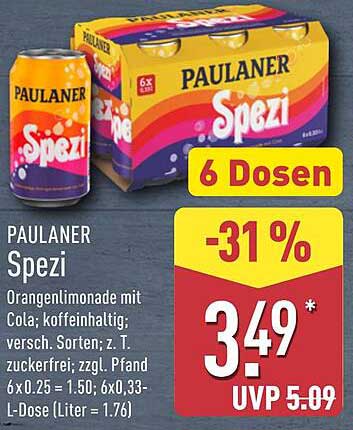PAULANER Spezi - 6 Dosen