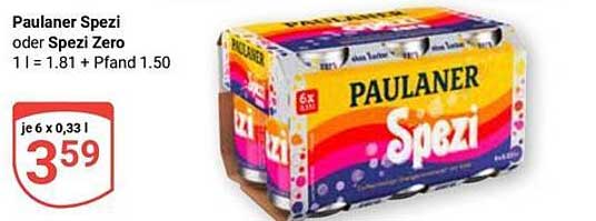 Paulaner Spezi oder Spezi Zero - 6er Pack