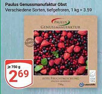 Paulus Genussmanufaktur Obst - Rote Früchtemischung, 750 g
