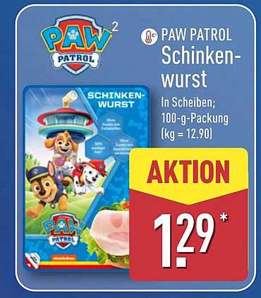 PAW PATROL Schinkenwurst