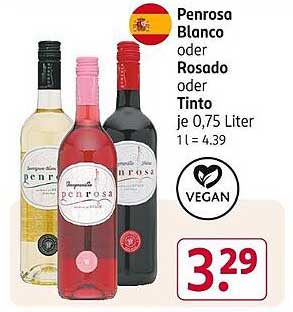 Penrosa Blanco, Rosado oder Tinto 0,75 Liter - Vegan