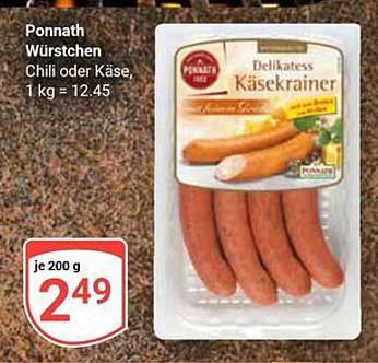 Ponnath Würstchen - Delikatess Käsekrainer
