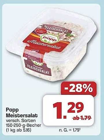 Popp Meistersalat - verschiedene Sorten im Angebot