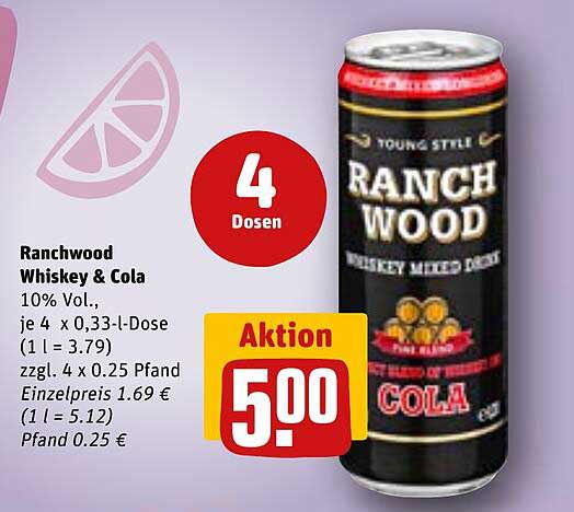 Ranchwood Whiskey & Cola – 4 Dosen für nur 5,00 €