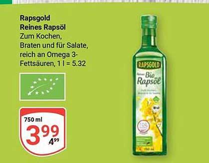 Rapsgold Reines Rapsöl 750 ml