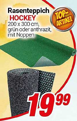 Rasenteppich HOCKEY 200 x 300 cm, grün oder anthrazit, mit Noppen