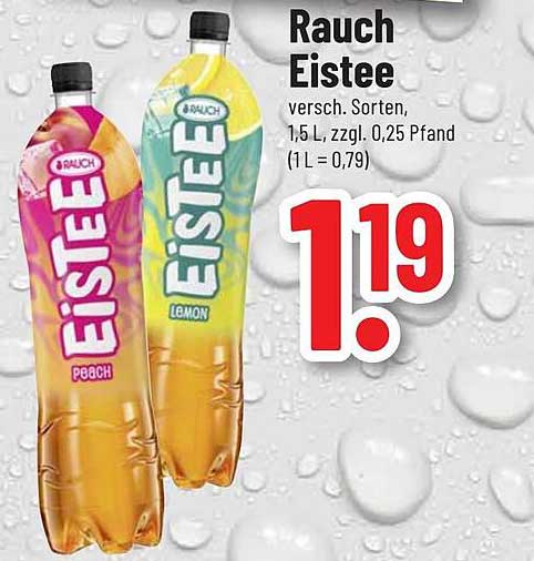 Rauch Eistee versch. Sorten, 1,5 L für nur 1,19 €