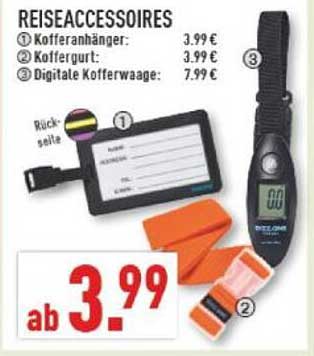 REISEACCESSOIRES: Kofferanhänger, Koffergurt und digitale Kofferwaage