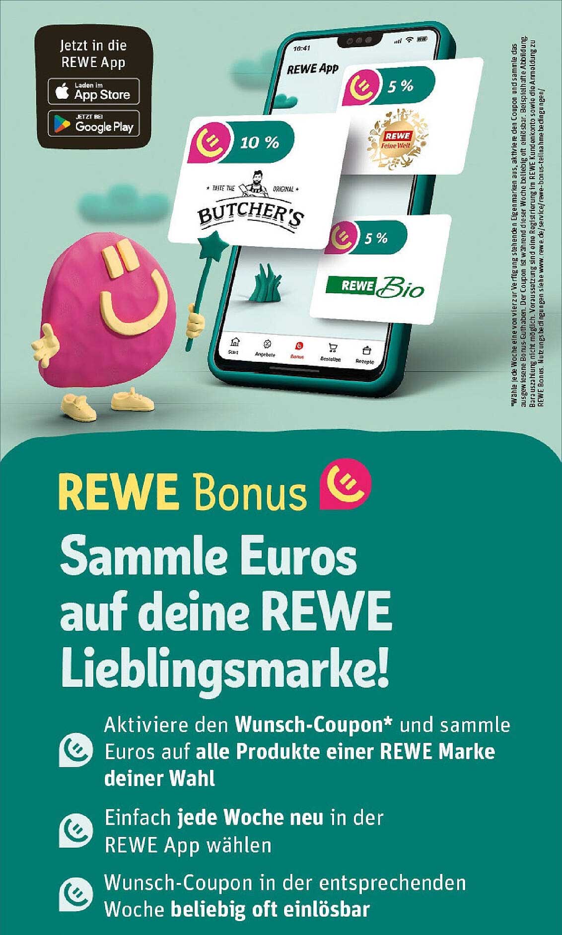 REWE Bonus: Sammle Euros auf deine Lieblingsmarke
