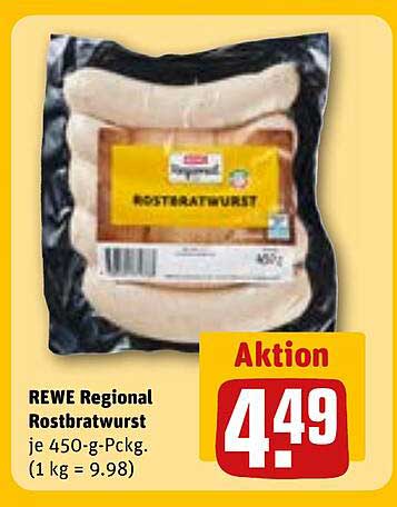 REWE Regional Rostbratwurst je 450-g-Pckg.