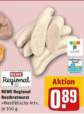 REWE Regional Rostbratwurst »Westfälische Art«, je 100 g