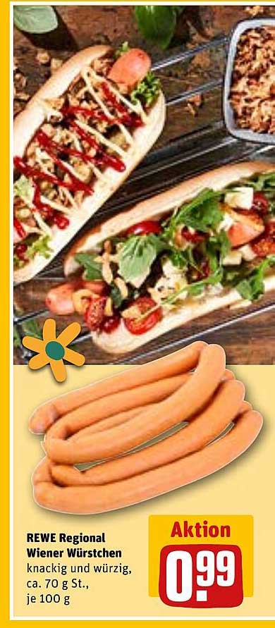 REWE Regional Wiener Würstchen, knackig und würzig