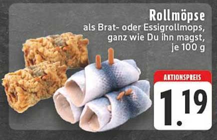 Rollmöpse als Brat- oder Essigrollmops, ganz wie Du ihn magst, je 100 g