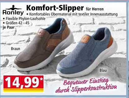 Ronley Komfort-Slipper für Herren
