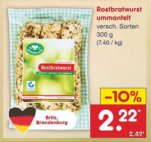Rostbratwurst ummantelt - verschiedene Sorten 300 g