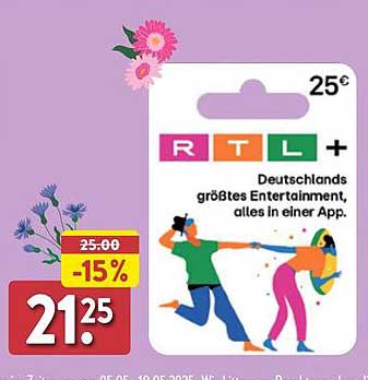 RTL+ Streaming Gutschein - Deutschlands größtes Entertainment in einer App