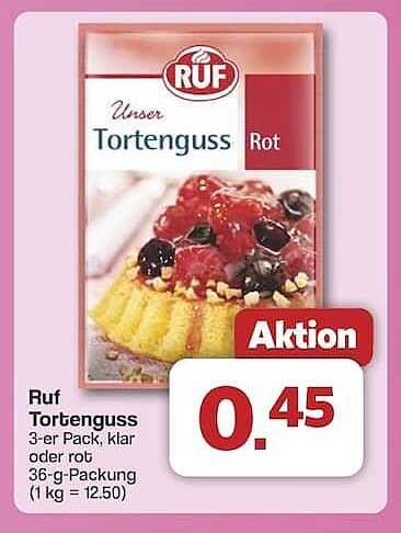 Ruf Tortenguss 3-er Pack, klar oder rot