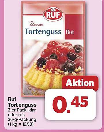 Ruf Tortenguss 3-er Pack – Klar oder Rot