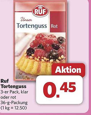 Ruf Tortenguss 3-er Pack, klar oder rot