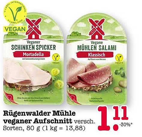Rügenwalder Mühle veganer Aufschnitt, 80 g (verschiedene Sorten)