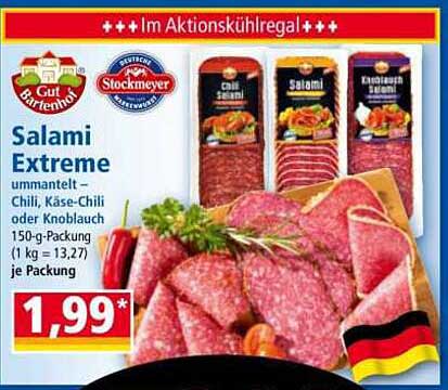 Salami Extreme – ummantelt – Chili, Käse-Chili oder Knoblauch 150-g-Packung
