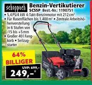 Scheppach Benzin-Verkturierer SC55P - Jetzt zum Top-Preis!