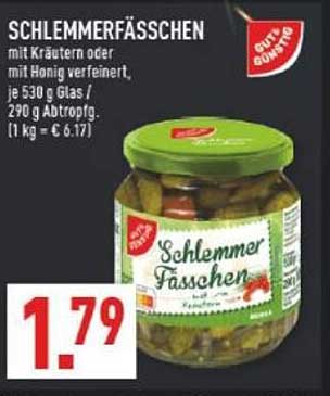 Schlemmerfässchen mit Kräutern oder mit Honig verfeinert, je 530 g Glas