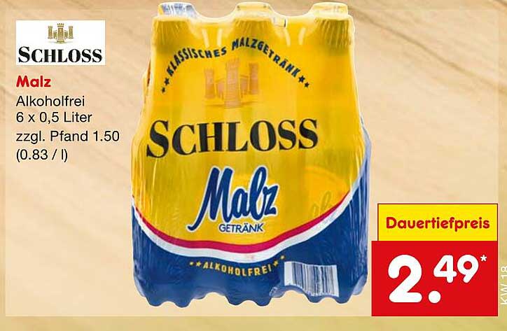 Schloss Malz 6 x 0,5 Liter – Alkohol­frei