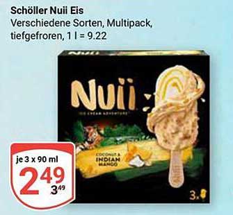 Schöller Nuii Eis - Verschiedene Sorten, Multipack, tiefgefroren
