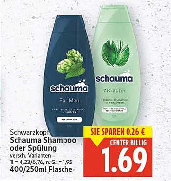 Schwarzkopf Schauma Shampoo oder Spülung, verschiedene Varianten