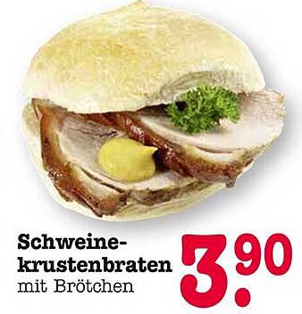 Schweinekrustenbraten mit Brötchen