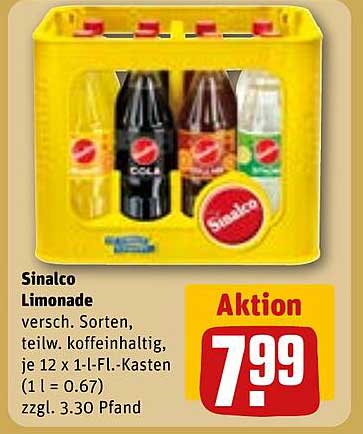Sinalco Limonade – 12 x 1-Liter-Kasten