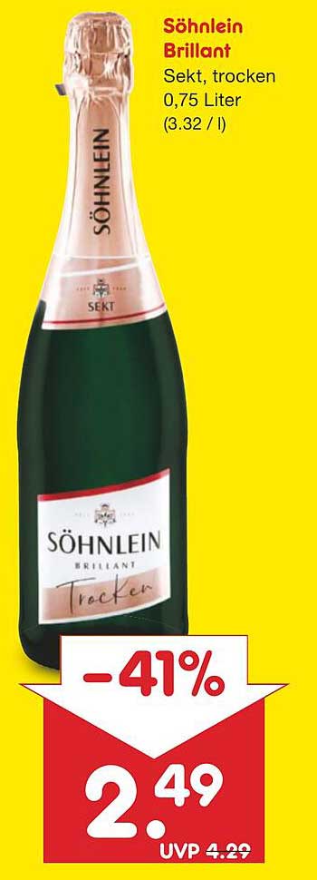Söhnlein Brillant Sekt, trocken 0,75 Liter