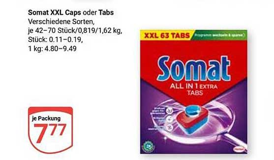 Somat XXL Caps oder Tabs - verschiedene Sorten