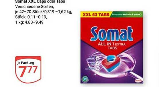 Somat XXL Caps oder Tabs - Verschiedene Sorten