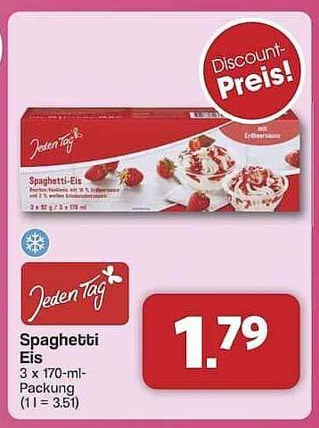 Spaghetti Eis 3 x 170-ml-Packung