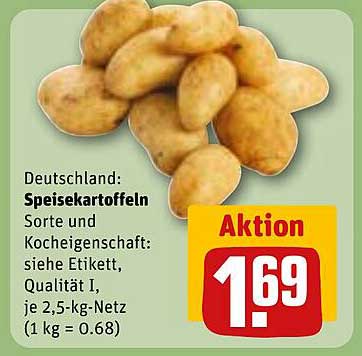 Speisekartoffeln 2,5-kg-Netz – Qualität I