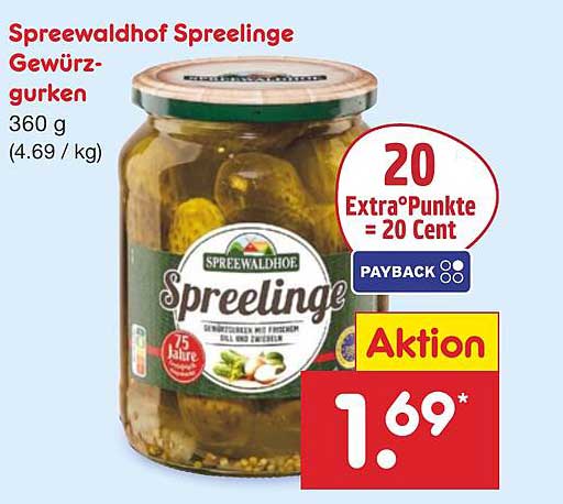 Spreewaldhof Spreelinge Gewürzgurken 360 g