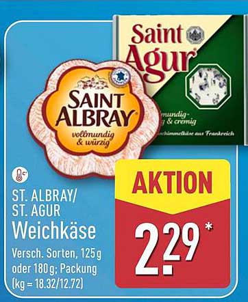 ST. ALBRAY/ ST. AGUR Weichkäse 125g oder 180g