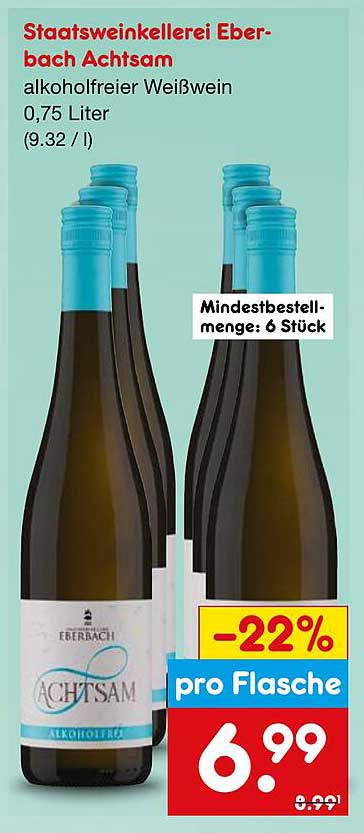 Staatsweinkellerei Eberbach Achtsam - alkoholfreier Weißwein 0,75 Liter