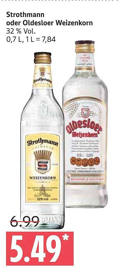 Strothmann oder Oldesloer Weizenkorn 0,7 L