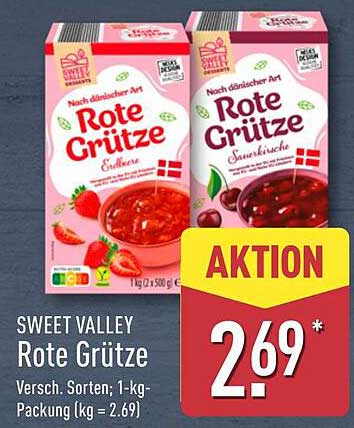 SWEET VALLEY Rote Grütze 1-kg-Packung