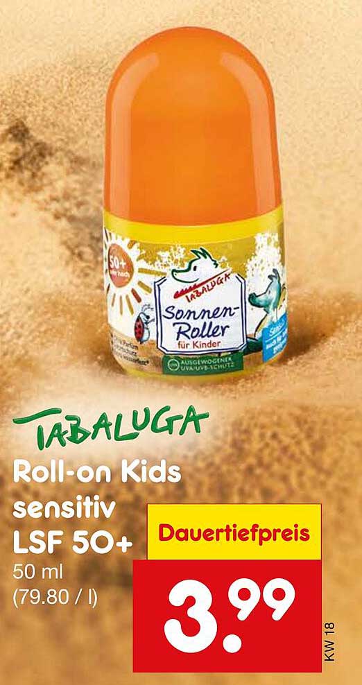 TABALUGA Roll-on Kids sensitiv LSF 50+ 50 ml