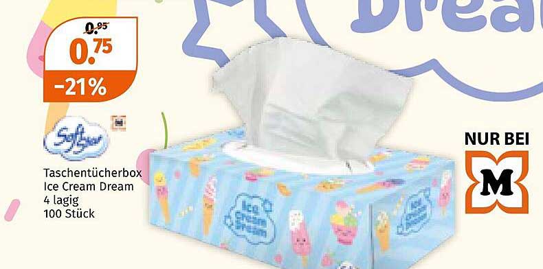 Taschentücherbox Ice Cream Dream 4 lagig, 100 Stück