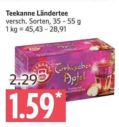Teekanne Ländertee - Türkischer Apfel, 35 g