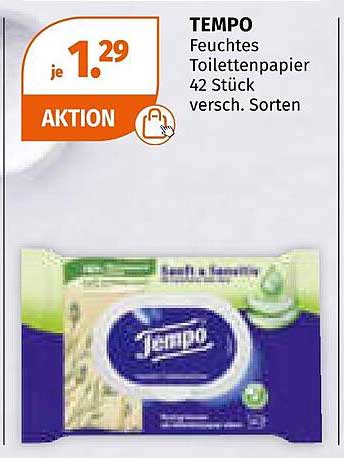 TEMPO Feuchtes Toilettenpapier 42 Stück - Aktion