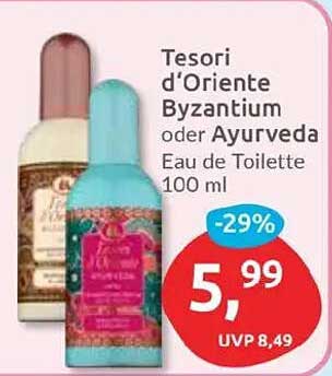 Tesori d'Oriente Byzantium oder Ayurveda Eau de Toilette 100 ml