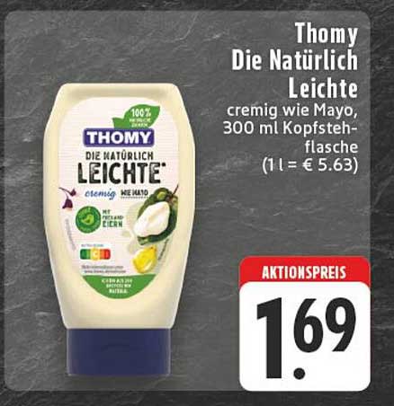 Thomy Die Natürlich Leichte, cremig wie Mayo, 300 ml Kopfstehflasche