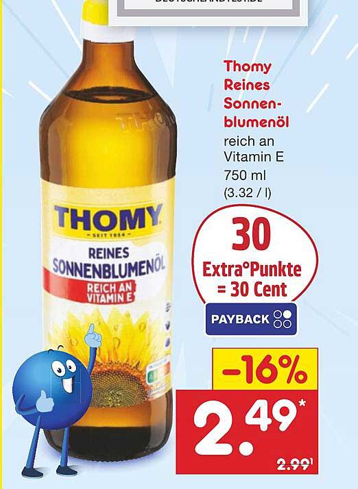 Thomy Reines Sonnenblumenöl 750 ml