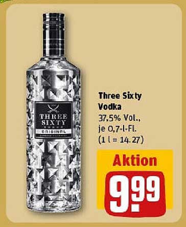 Three Sixty Vodka 0,7l - Jetzt im Angebot!